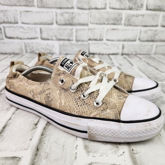 Converse CTAS Shoreline Low 'Snake Print' Women Size 10 Slip On Sneakers Casual - Picture 1 of 10
